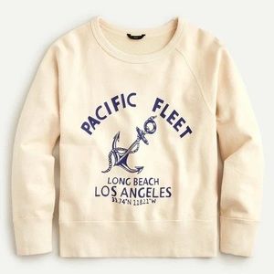JCrew Cream Sweatshirt, J Crew Pacific Fleet NWOT Sweater Size Medium